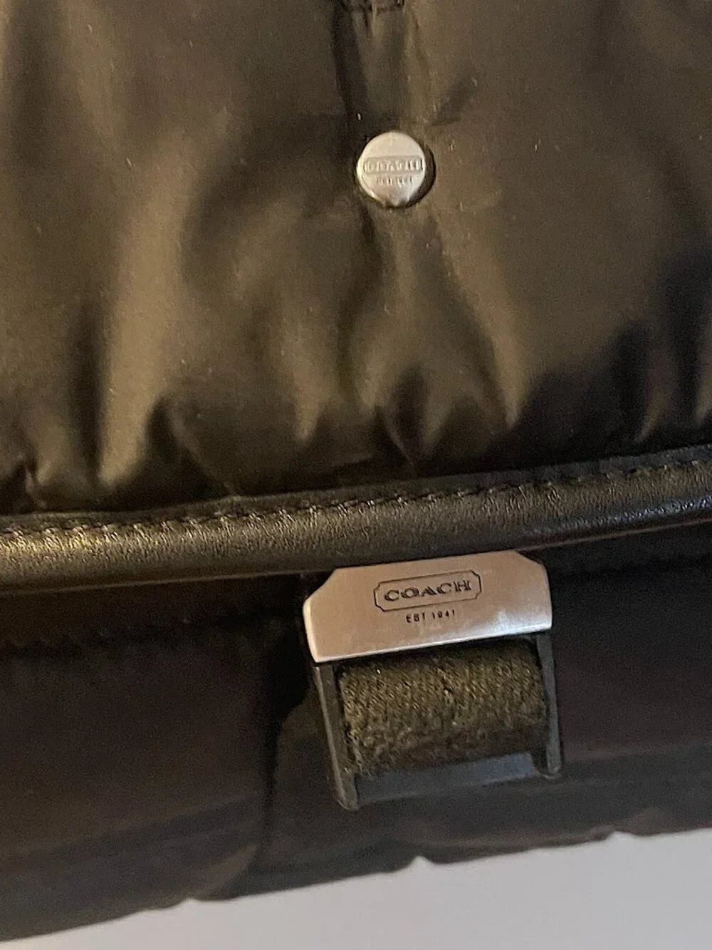 Coach Black Quilted Messenger/Laptop Bag F70507